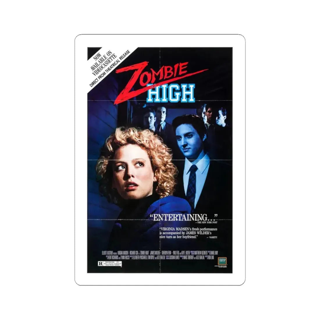 ZOMBIE HIGH 1987 Movie Poster - STICKER Vinyl Kiss-Cut Decal 6 Inch White - The Sticker Space