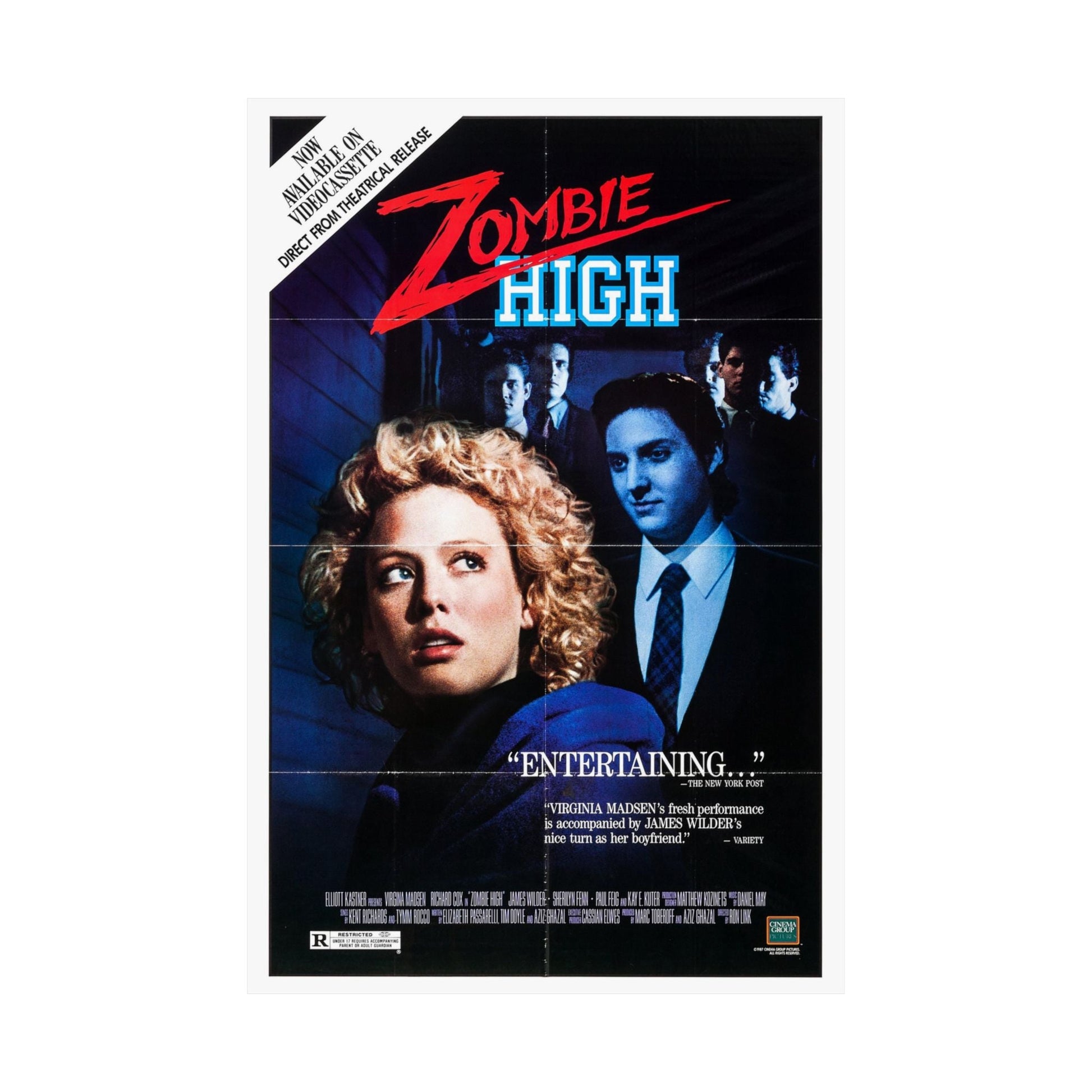 ZOMBIE HIGH 1987 - Paper Movie Poster-The Sticker Space