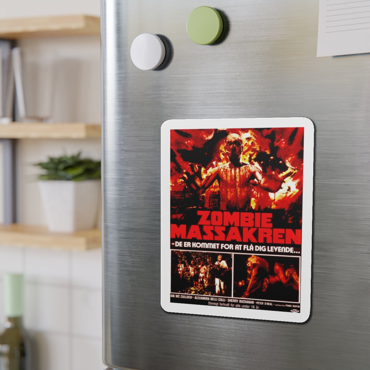 ZOMBIE HOLOCAUST (DANISH) 1980 Movie Poster - Refrigerator Magnet