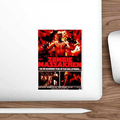 ZOMBIE HOLOCAUST (DANISH) 1980 Movie Poster STICKER Vinyl Die-Cut Decal-The Sticker Space