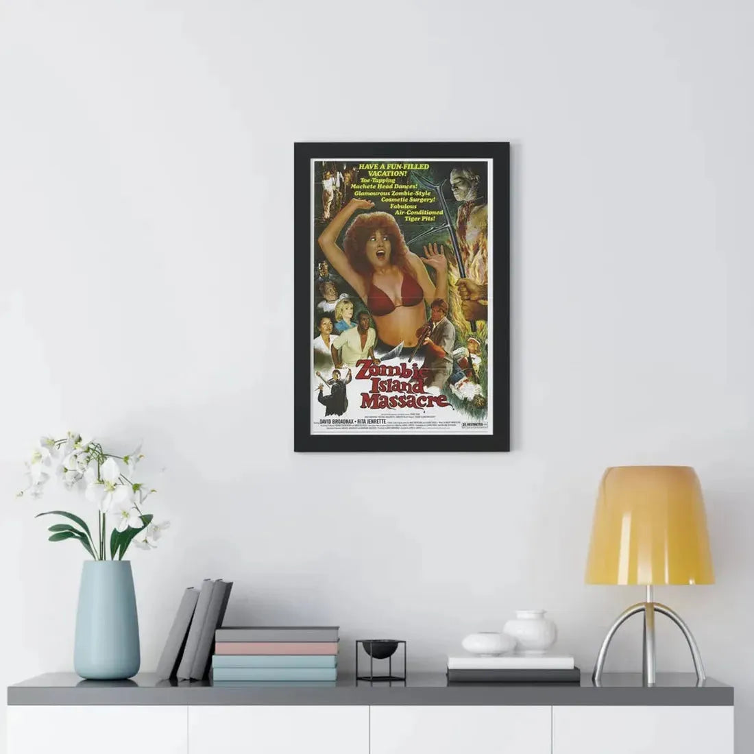 ZOMBIE ISLAND MASSACRE 1984 - Framed Movie Poster - The Sticker Space