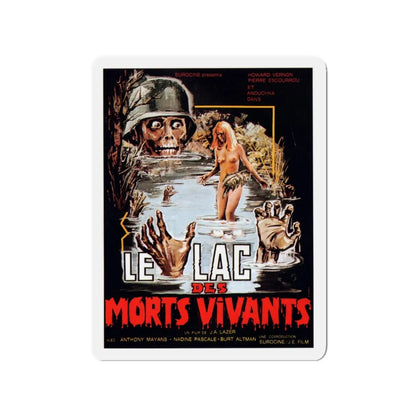 ZOMBIE LAKE 1981 Movie Poster - Refrigerator Magnet 3 Inch - The Sticker Space