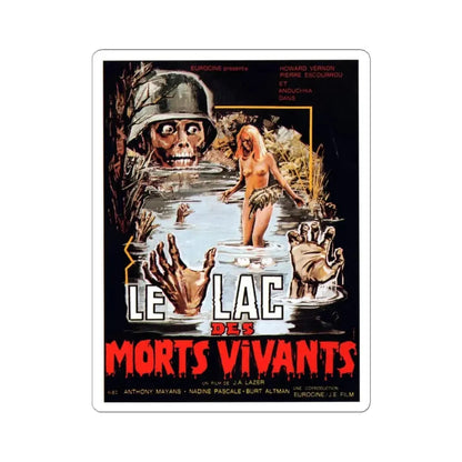 ZOMBIE LAKE 1981 Movie Poster - STICKER Vinyl Kiss-Cut Decal 6 Inch White - The Sticker Space