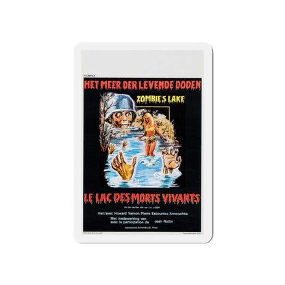 ZOMBIE LAKE (BELGIAN) 1981 Movie Poster - Refrigerator Magnet-5" x 5"-The Sticker Space