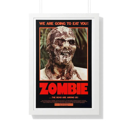 ZOMBIE (ZOMBIE 2,  ZOMBIE FLESHEATERS) 1979 - Framed Movie Poster 20" x 30" White - The Sticker Space