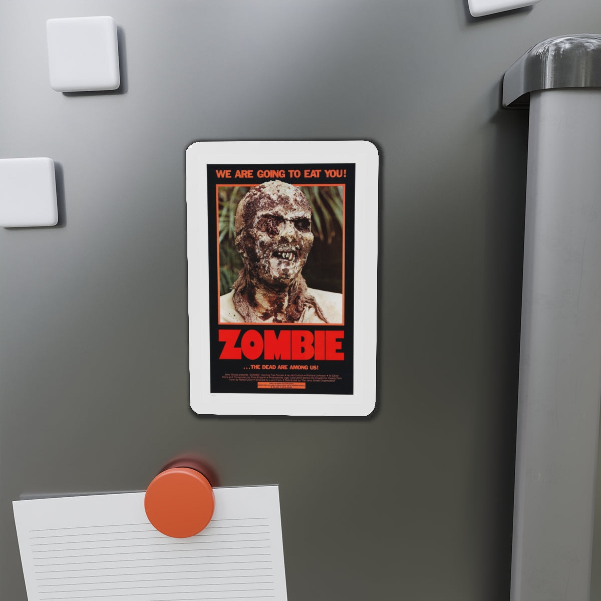 ZOMBIE (ZOMBIE 2, ZOMBIE FLESHEATERS) 1979 Movie Poster - Refrigerator Magnet-The Sticker Space