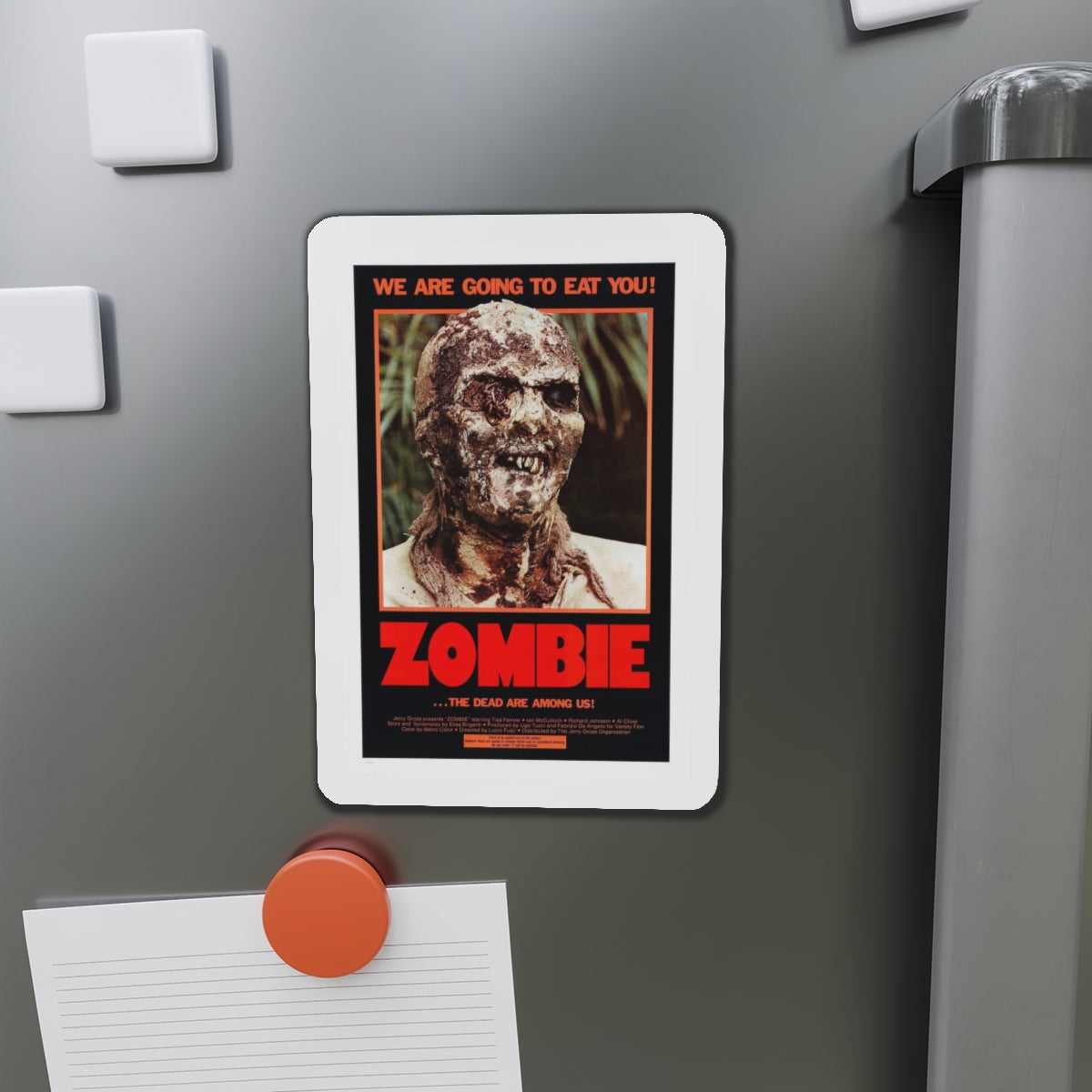 ZOMBIE (ZOMBIE 2, ZOMBIE FLESHEATERS) 1979 Movie Poster - Refrigerator Magnet-The Sticker Space