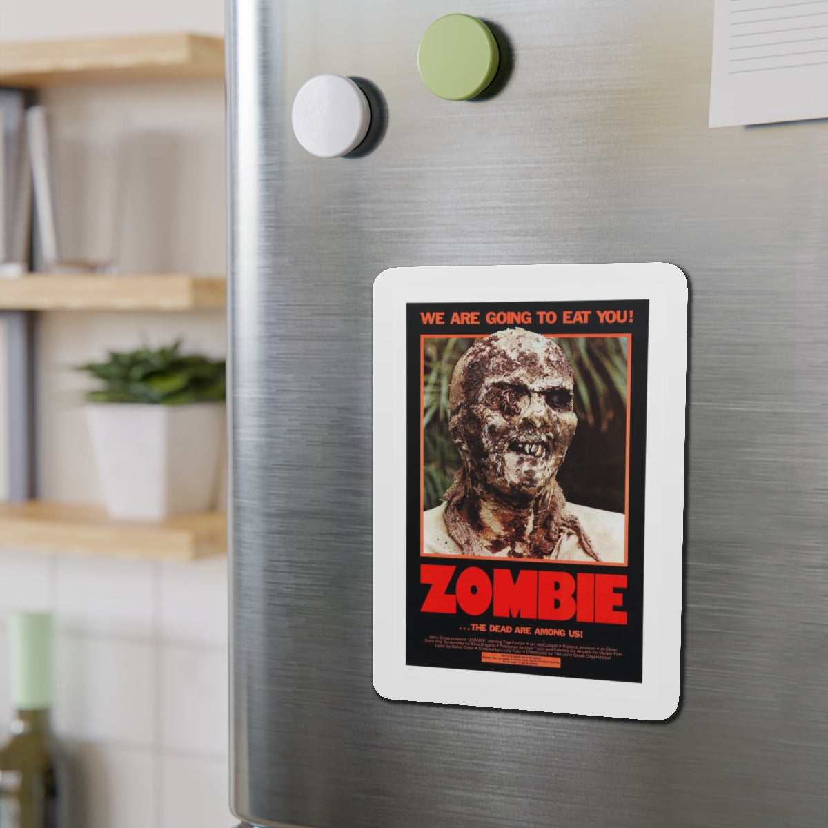 ZOMBIE (ZOMBIE 2, ZOMBIE FLESHEATERS) 1979 Movie Poster - Refrigerator Magnet-The Sticker Space