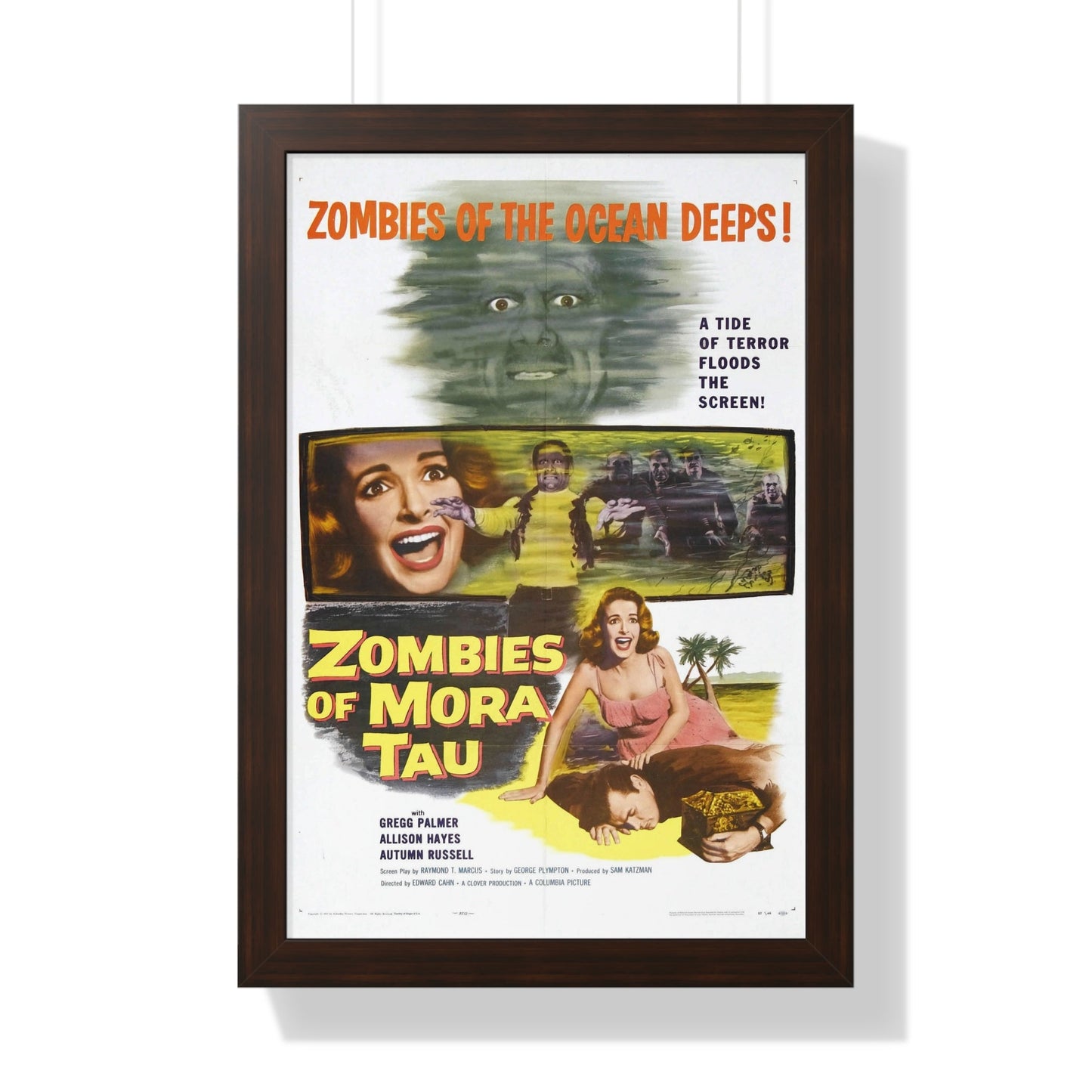 ZOMBIES OF MORA TAU 1957 - Framed Movie Poster-16″ x 24″-The Sticker Space