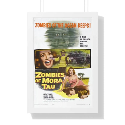 ZOMBIES OF MORA TAU 1957 - Framed Movie Poster 16″ x 24″ White - The Sticker Space