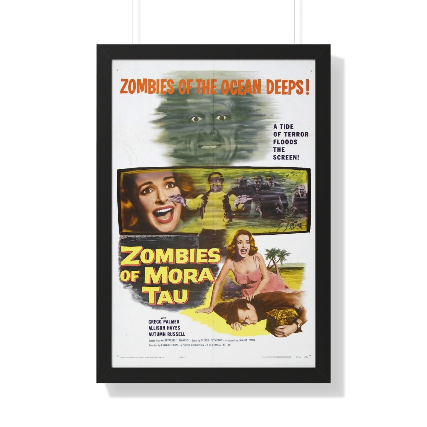 ZOMBIES OF MORA TAU 1957 - Framed Movie Poster-20" x 30"-The Sticker Space