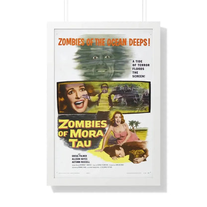 ZOMBIES OF MORA TAU 1957 - Framed Movie Poster 20" x 30" White - The Sticker Space