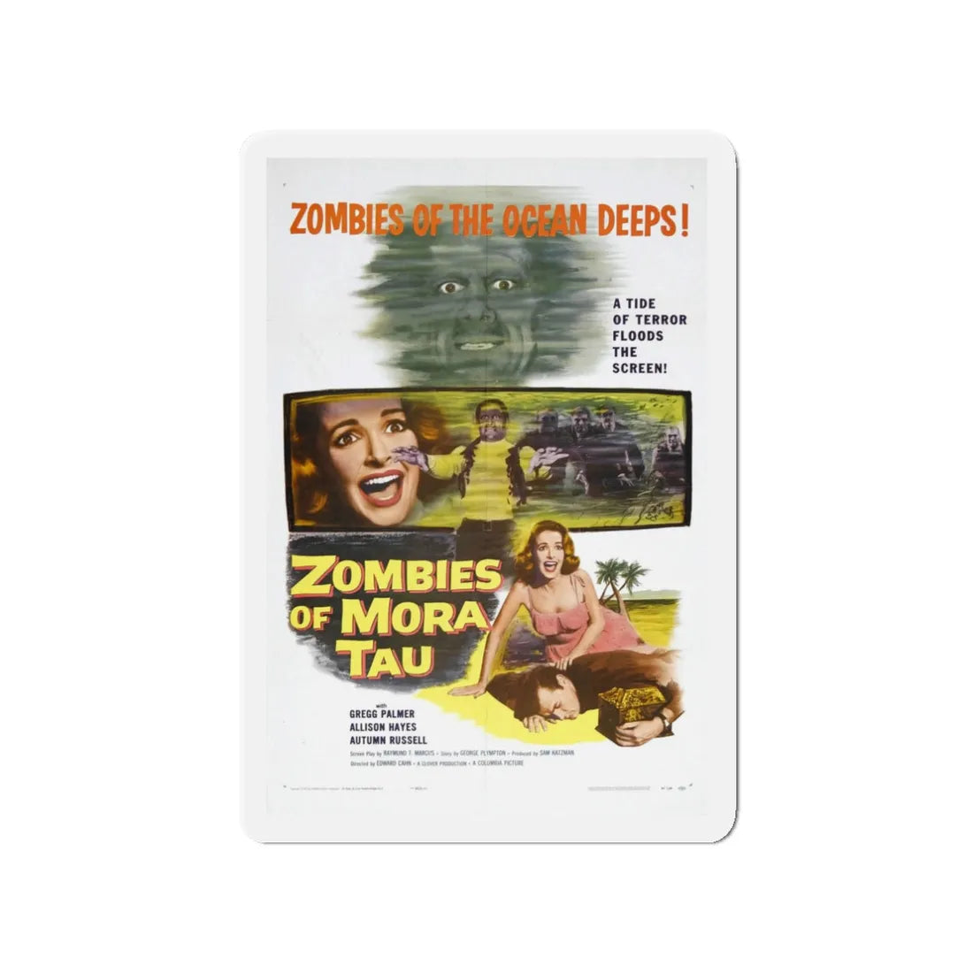 ZOMBIES OF MORA TAU 1957 Movie Poster - Refrigerator Magnet 3 Inch - The Sticker Space