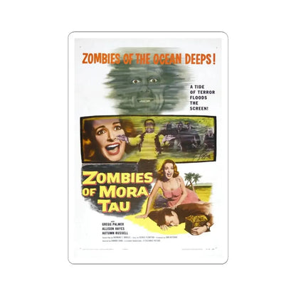ZOMBIES OF MORA TAU 1957 Movie Poster - STICKER Vinyl Kiss-Cut Decal 4 Inch White - The Sticker Space