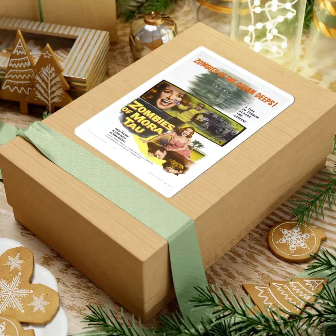 ZOMBIES OF MORA TAU 1957 Movie Poster - STICKER Vinyl Kiss-Cut Decal - The Sticker Space