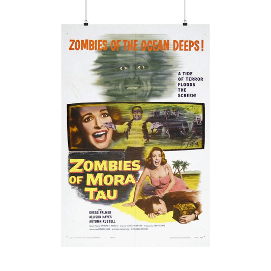 ZOMBIES OF MORA TAU 1957 - Paper Movie Poster-24″ x 36″-The Sticker Space