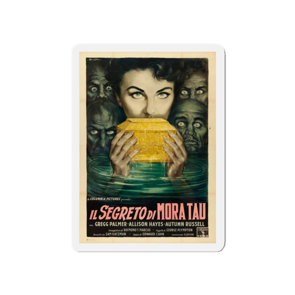 ZOMBIES OF MORA TAU (ITALIAN) 1957 Movie Poster - Refrigerator Magnet-5" x 5"-The Sticker Space