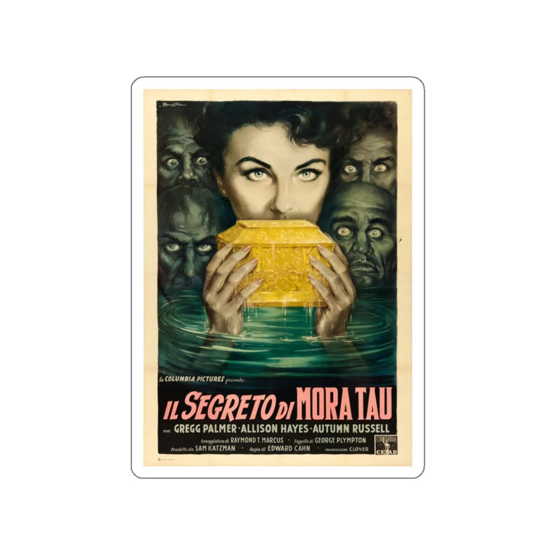 ZOMBIES OF MORA TAU (ITALIAN) 1957 Movie Poster STICKER Vinyl Die-Cut Decal 3 Inch - The Sticker Space