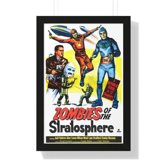 ZOMBIES OF THE STRATOSPHERE 1952 - Framed Movie Poster 16″ x 24″ Black - The Sticker Space