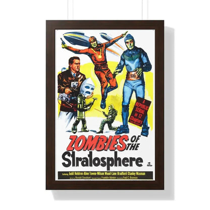 ZOMBIES OF THE STRATOSPHERE 1952 - Framed Movie Poster 16″ x 24″ Walnut - The Sticker Space