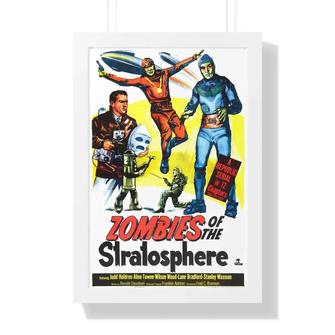 ZOMBIES OF THE STRATOSPHERE 1952 - Framed Movie Poster 16″ x 24″ White - The Sticker Space