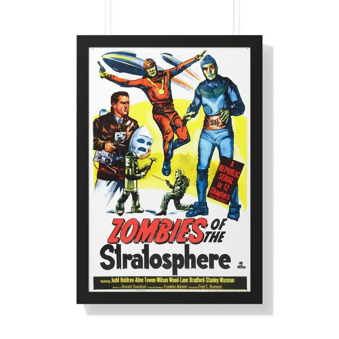 ZOMBIES OF THE STRATOSPHERE 1952 - Framed Movie Poster 20" x 30" Black - The Sticker Space
