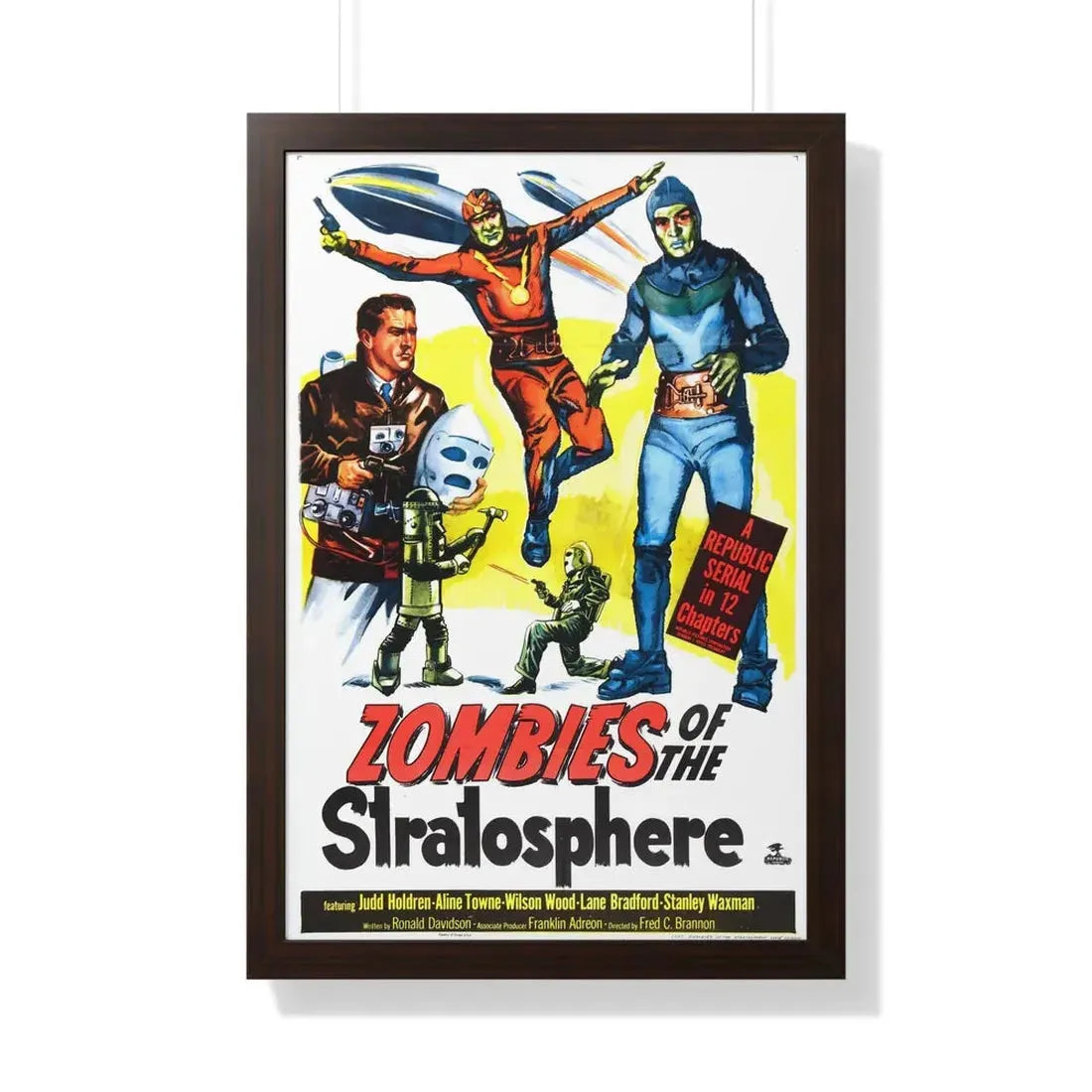 ZOMBIES OF THE STRATOSPHERE 1952 - Framed Movie Poster 20" x 30" Walnut - The Sticker Space