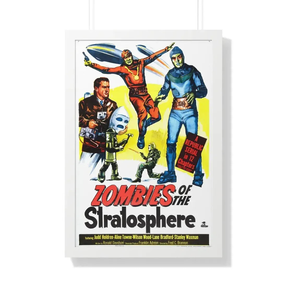 ZOMBIES OF THE STRATOSPHERE 1952 - Framed Movie Poster 20" x 30" White - The Sticker Space