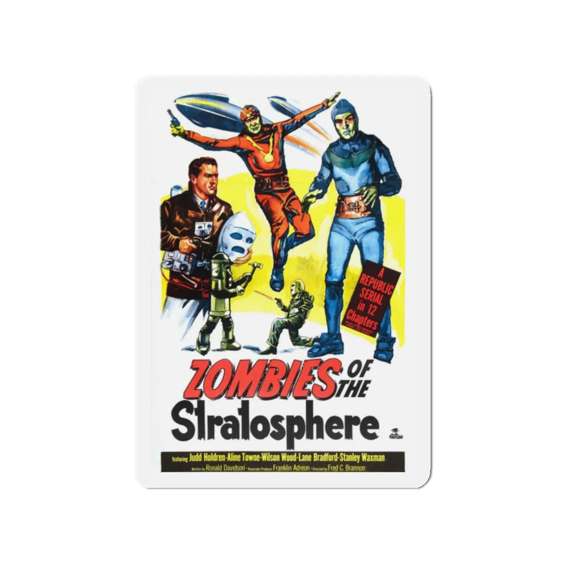 ZOMBIES OF THE STRATOSPHERE 1952 Movie Poster - Refrigerator Magnet 2 Inch - The Sticker Space