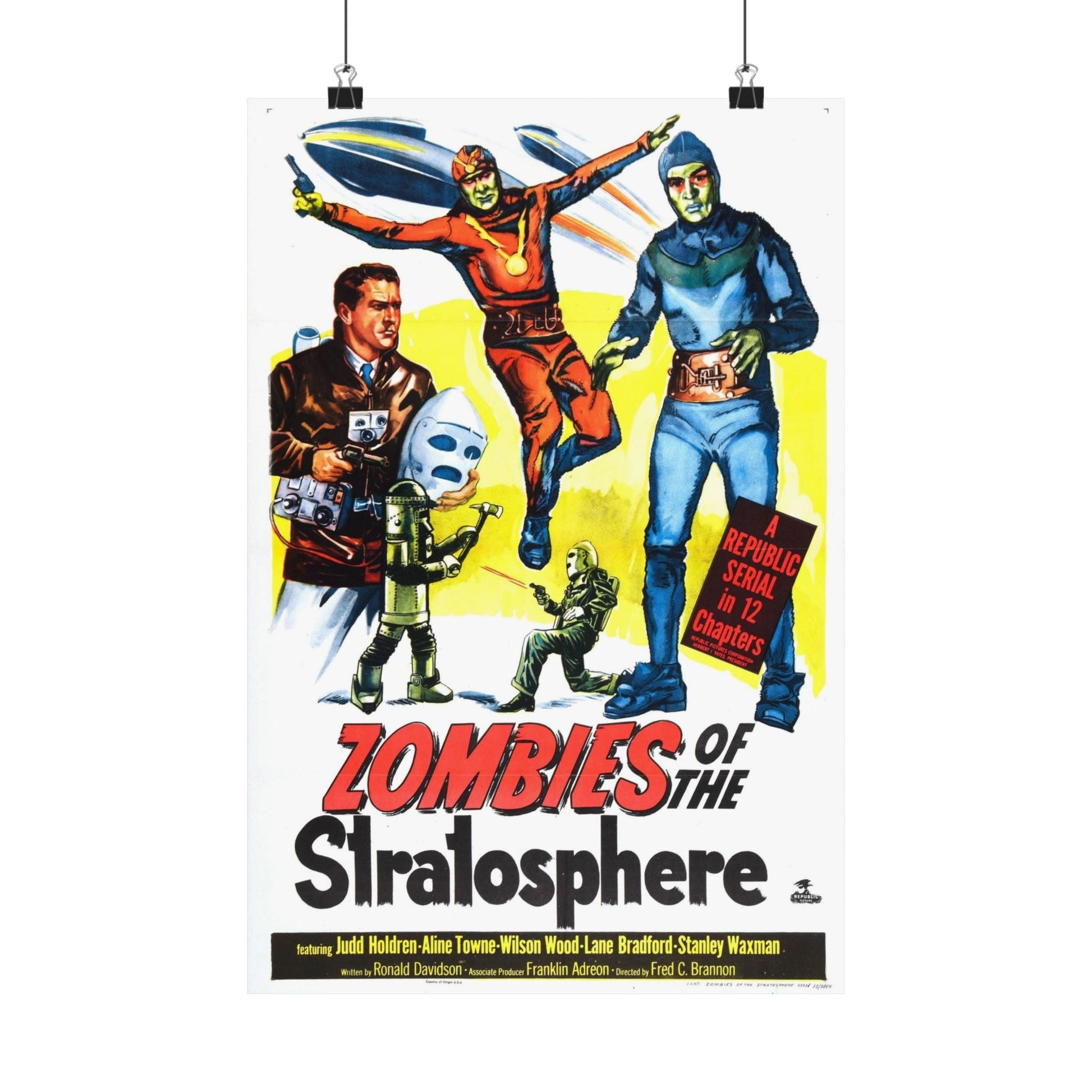 ZOMBIES OF THE STRATOSPHERE 1952 - Paper Movie Poster-12″ x 18″-The Sticker Space