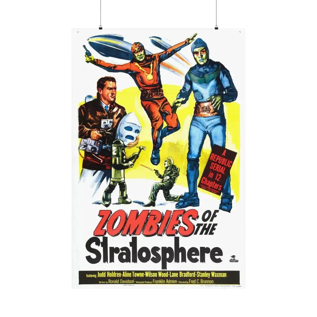 ZOMBIES OF THE STRATOSPHERE 1952 - Paper Movie Poster 36" x 54" Matte - The Sticker Space
