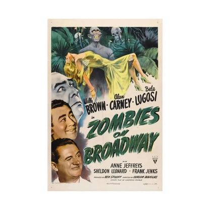 ZOMBIES ON BROADWAY 1945 - Paper Movie Poster - The Sticker Space