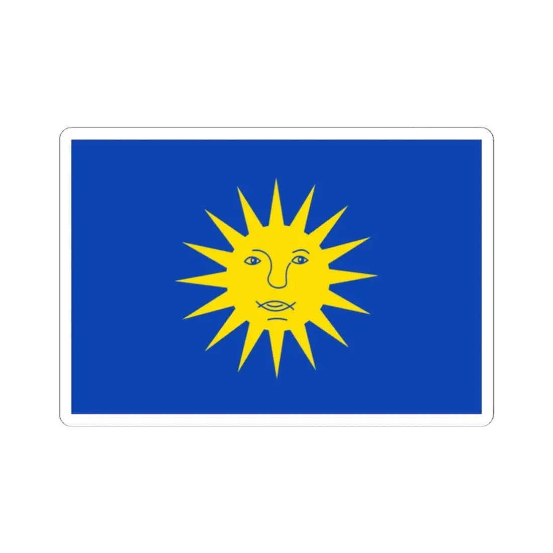 Zonhoven vlag (Belgium) STICKER Vinyl Kiss-Cut Decal 2 Inch White - The Sticker Space