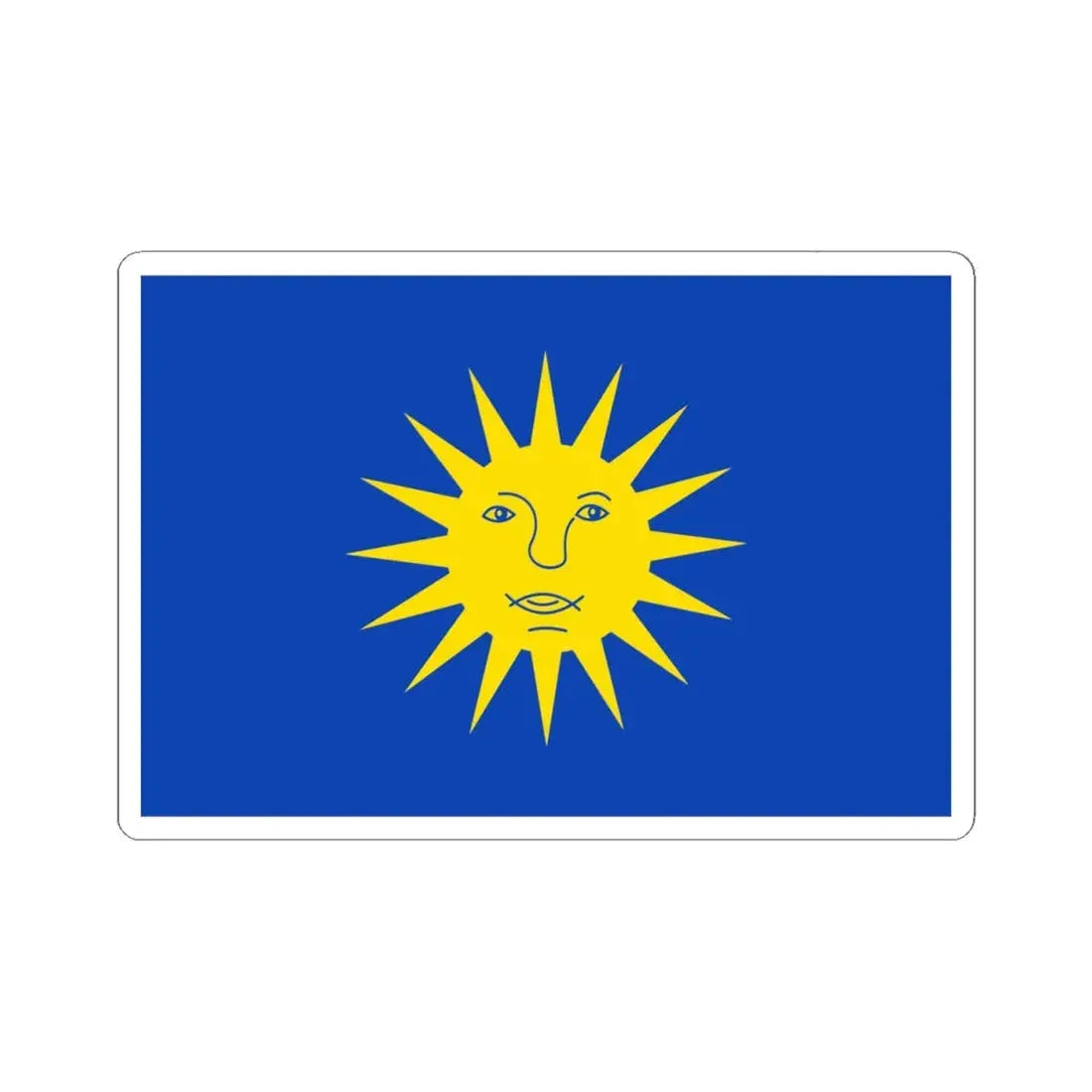 Zonhoven vlag (Belgium) STICKER Vinyl Kiss-Cut Decal 4 Inch White - The Sticker Space