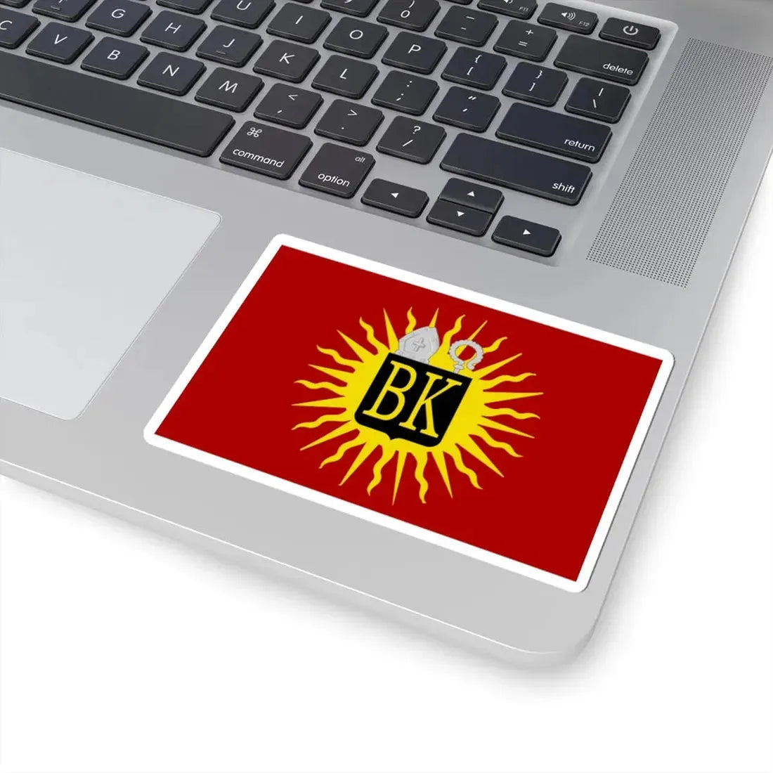 Zonnebeke vlag (Belgium) STICKER Vinyl Kiss-Cut Decal - The Sticker Space