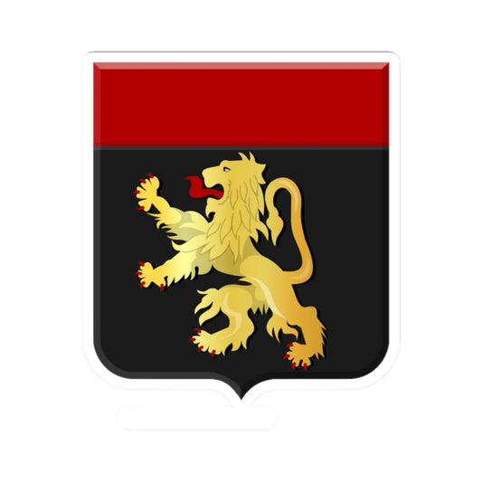 Zoutleeuw wapen (Belgium) (Coat of Arms) STICKER Vinyl Kiss-Cut Decal 2 Inch White - The Sticker Space