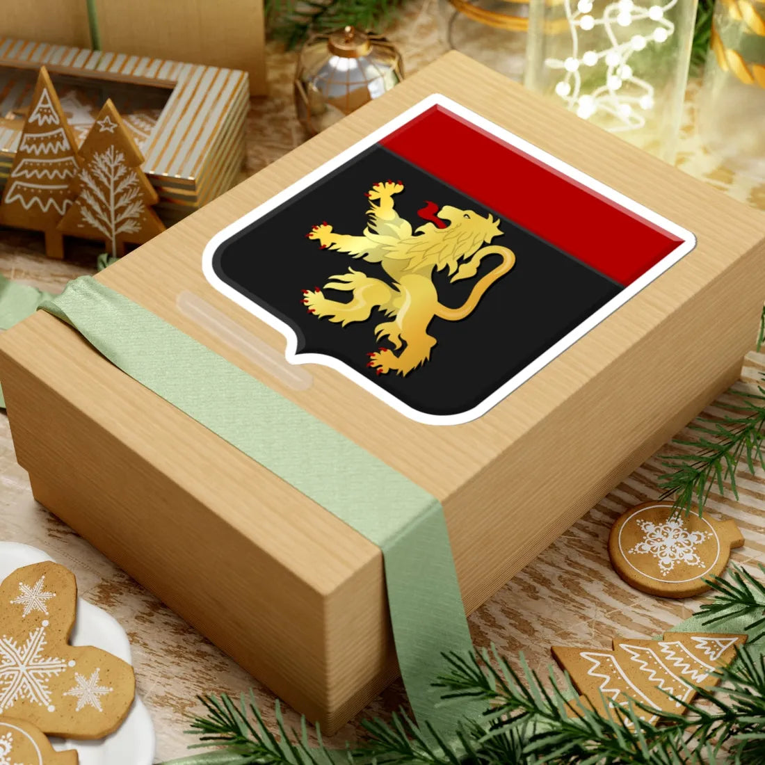 Zoutleeuw wapen (Belgium) (Coat of Arms) STICKER Vinyl Kiss-Cut Decal - The Sticker Space