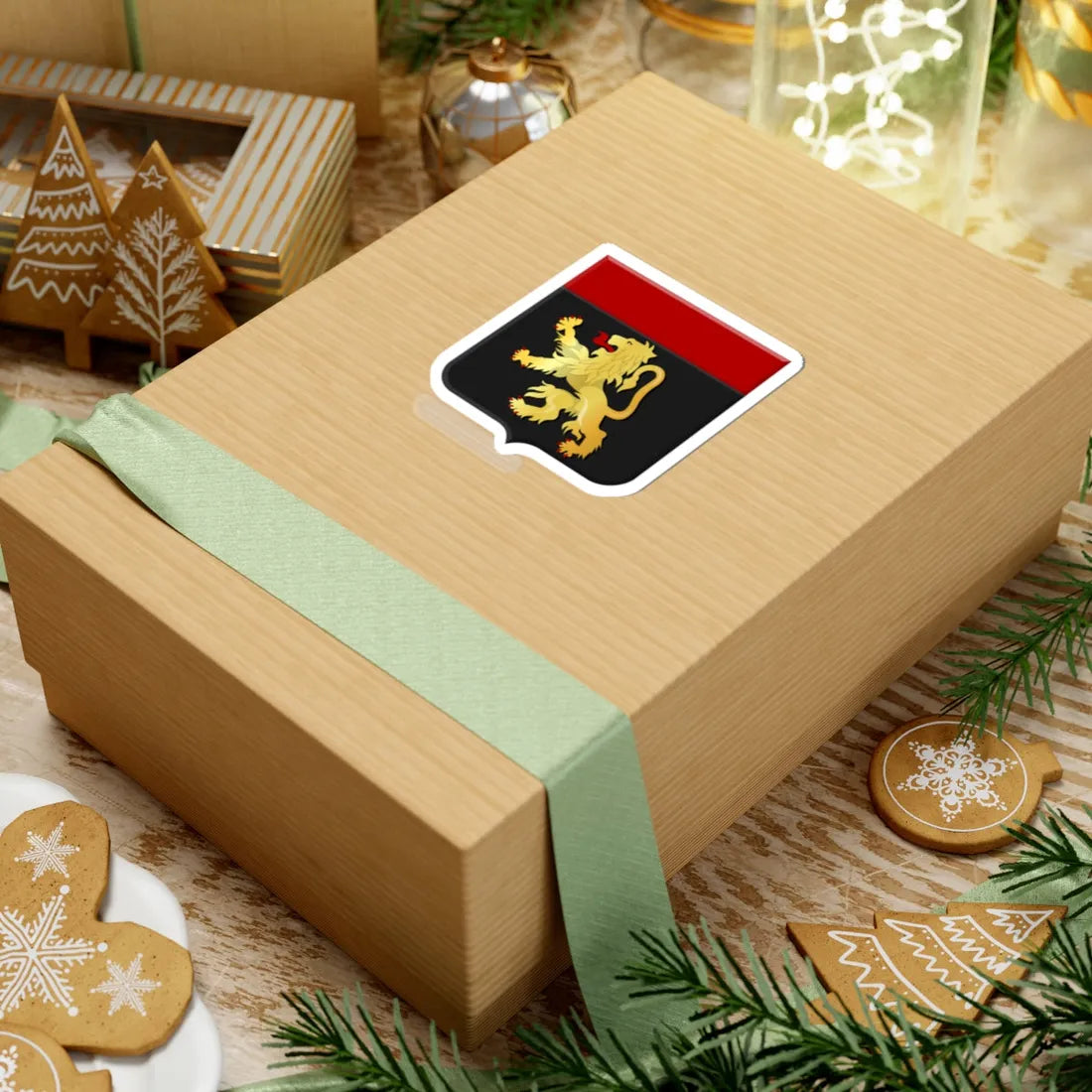 Zoutleeuw wapen (Belgium) (Coat of Arms) STICKER Vinyl Kiss-Cut Decal - The Sticker Space