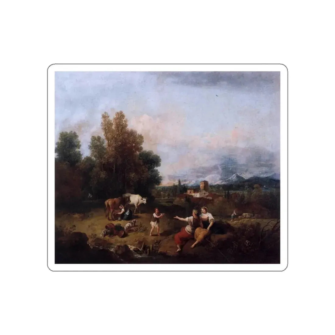 ZUCCARELLI, Francesco - Landscape (Artwork) STICKER Vinyl Die-Cut Decal White Die-Cut 4 Inch - The Sticker Space