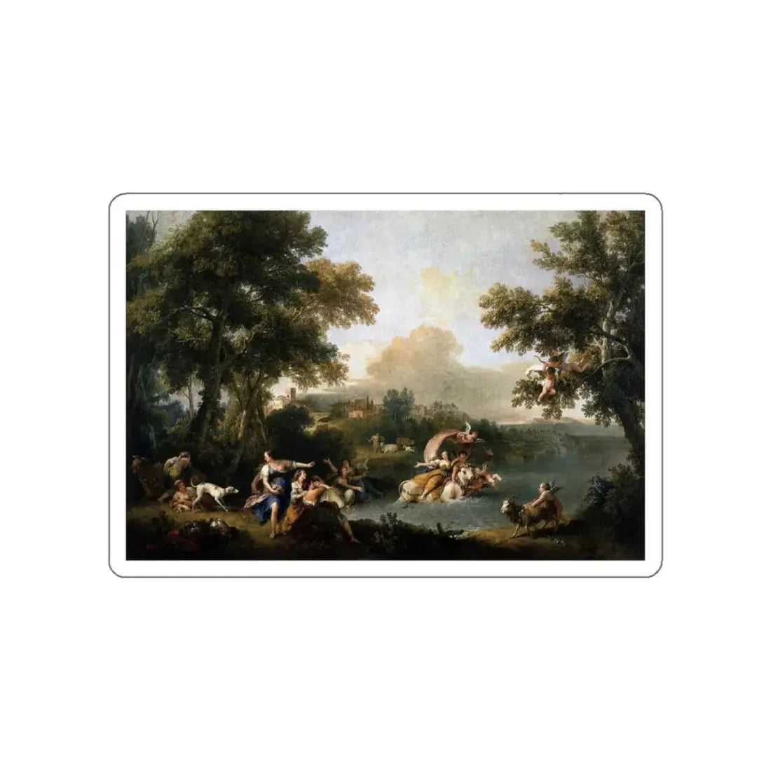ZUCCARELLI, Francesco - The Rape of Europa (Artwork) STICKER Vinyl Die-Cut Decal White Die-Cut 6 Inch - The Sticker Space