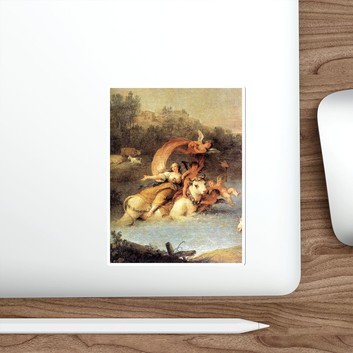 ZUCCARELLI, Francesco - The Rape of Europa (detail) (Artwork) STICKER Vinyl Die-Cut Decal-The Sticker Space