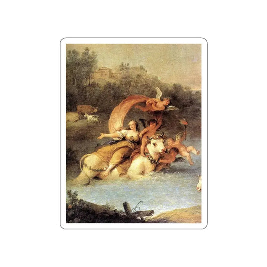 ZUCCARELLI, Francesco - The Rape of Europa (detail) (Artwork) STICKER Vinyl Die-Cut Decal White Die-Cut 2 Inch - The Sticker Space