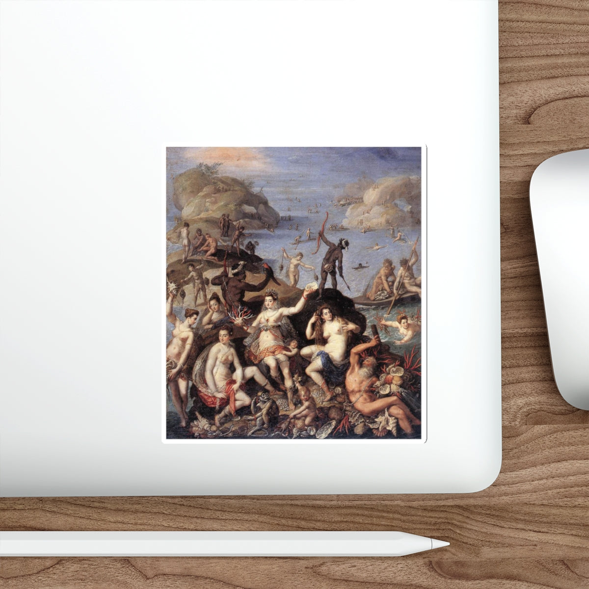 ZUCCHI, Jacopo - The Coral Fishers (Artwork) STICKER Vinyl Die-Cut Decal-The Sticker Space