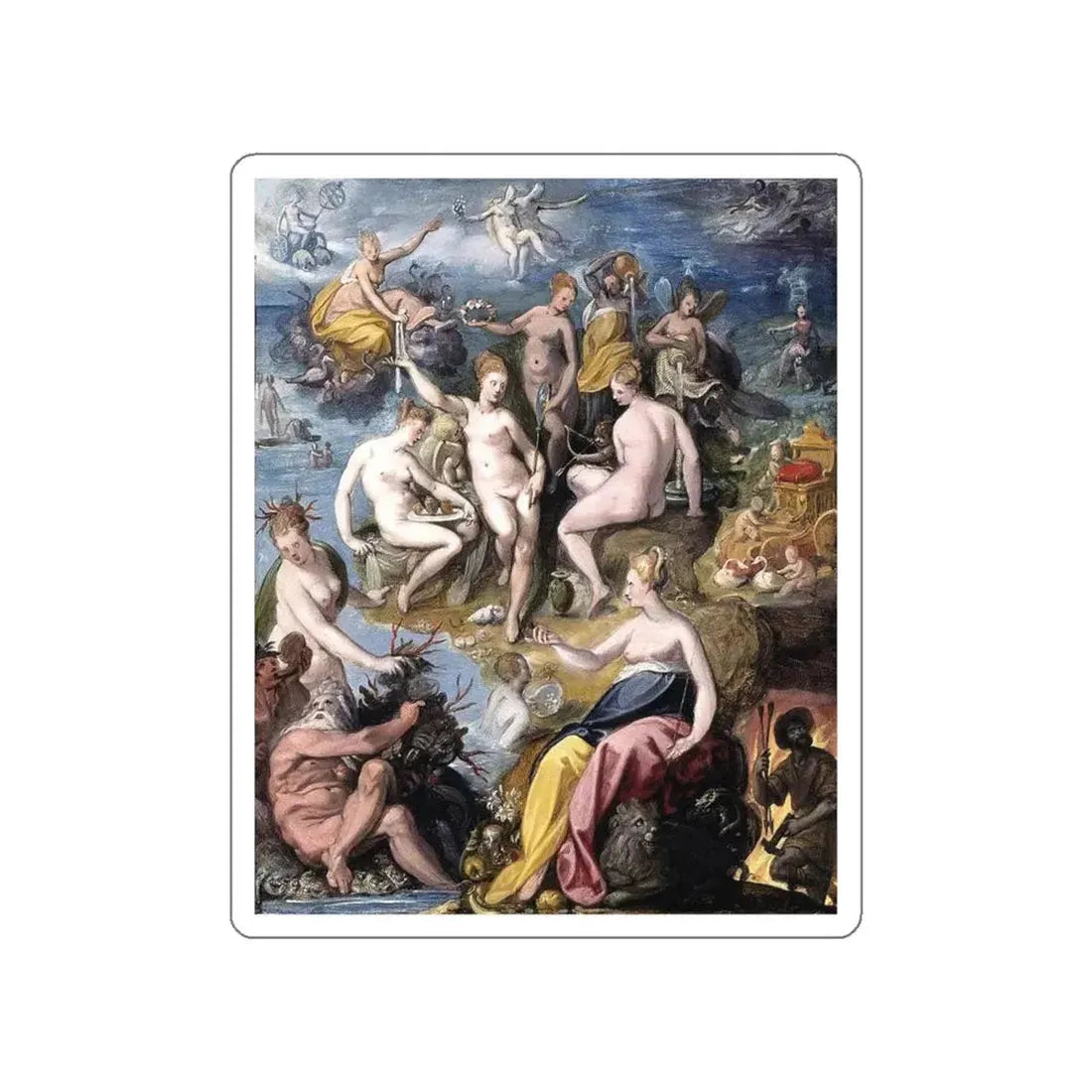 ZUCCHI, Jacopo - The Four Elements (Artwork) STICKER Vinyl Die-Cut Decal White Die-Cut 5 Inch - The Sticker Space