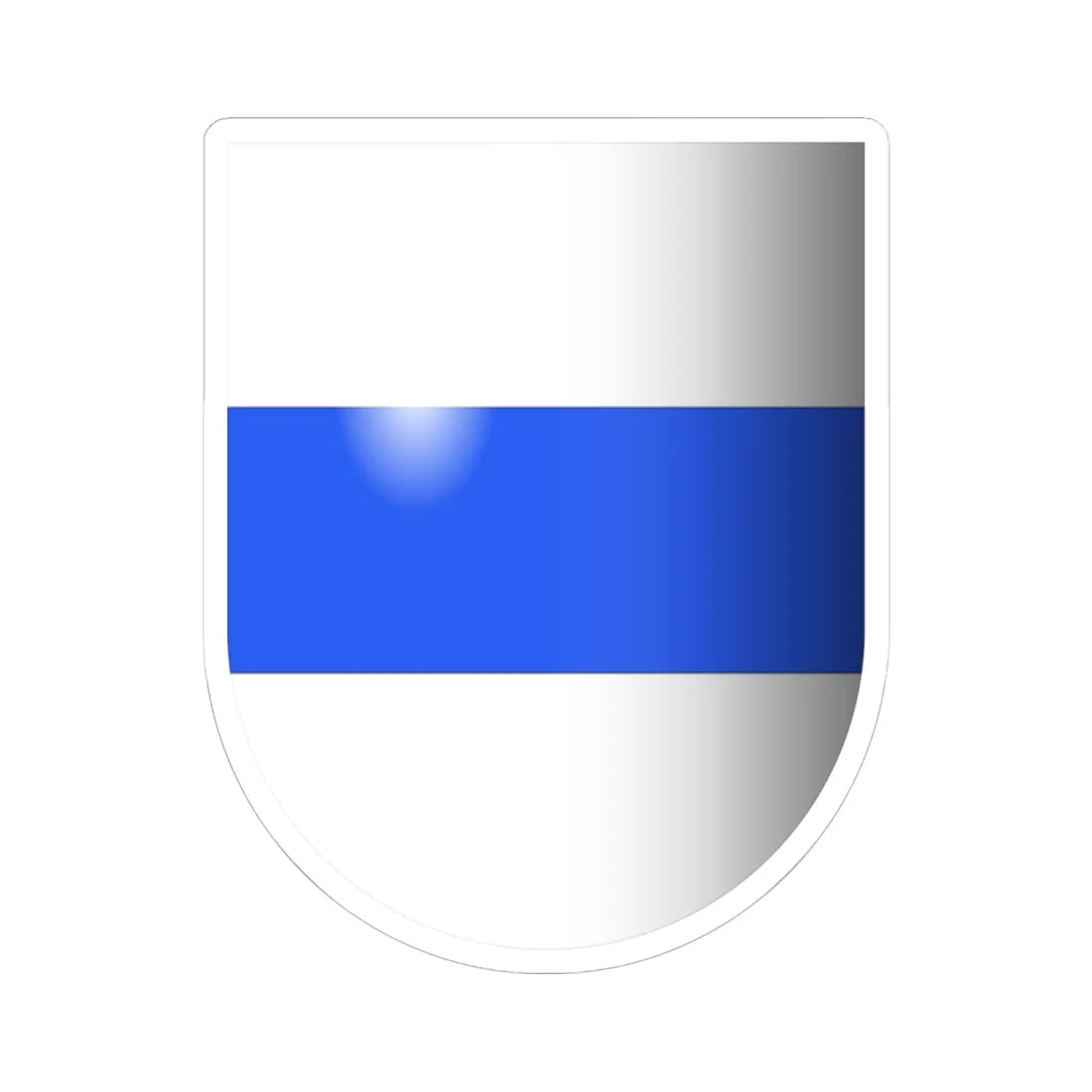 Zug-coat of arms 3d (Switzerland) (Coat of Arms) STICKER Vinyl Kiss-Cut Decal 6 Inch White - The Sticker Space