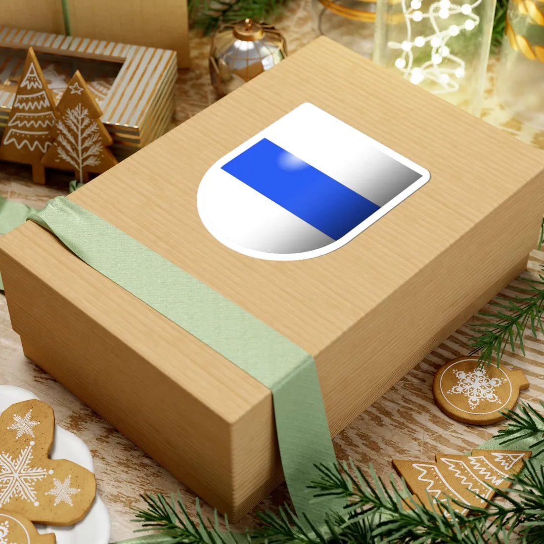 Zug-coat of arms 3d (Switzerland) (Coat of Arms) STICKER Vinyl Kiss-Cut Decal - The Sticker Space