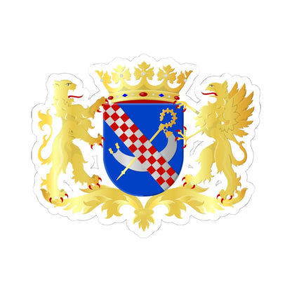 Zuidhorn wapen (Netherlands) (Coat of Arms) STICKER Vinyl Kiss-Cut Decal 6 Inch White - The Sticker Space