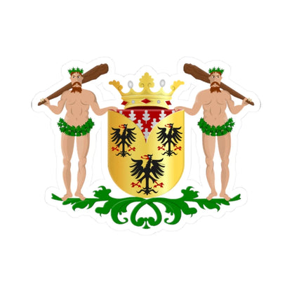 Zuidwolde wapen (Netherlands) (Coat of Arms) STICKER Vinyl Kiss-Cut Decal 2 Inch White - The Sticker Space
