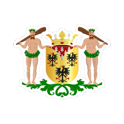 Zuidwolde wapen (Netherlands) (Coat of Arms) STICKER Vinyl Kiss-Cut Decal 3 Inch White - The Sticker Space