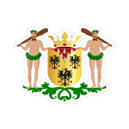 Zuidwolde wapen (Netherlands) (Coat of Arms) STICKER Vinyl Kiss-Cut Decal 4 Inch White - The Sticker Space